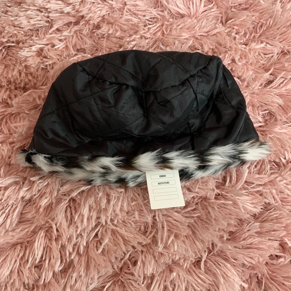 leopard fur hat